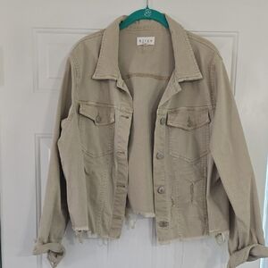Beige Denim Jacket for Women
